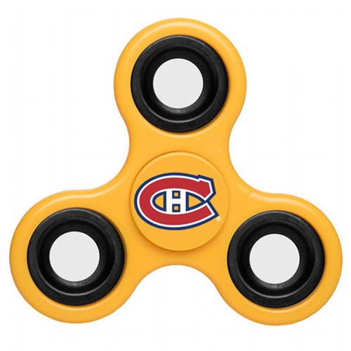 NHL Montreal Canadiens 3 Way Fidget Spinner D100 - Yellow - Click Image to Close